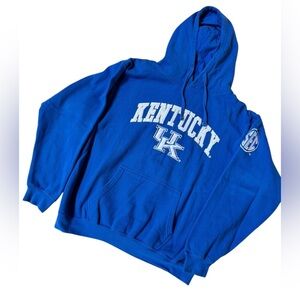 Unisex UK Kentucky Embroidered Blue College Hoodie, Size XL